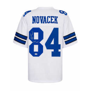Jay Novacek Signed White Custom Football Jersey w/3x SB Champs - (JSA)