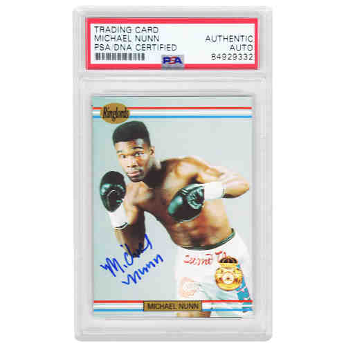 Michael Nunn Signed 1991 Ringlords Boxing Trading Card #24 - (PSA Encapsulated)