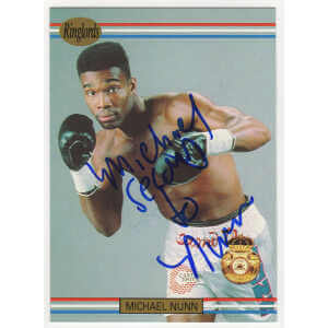 Michael 'Second To' Nunn Signed 1991 Ringlords Boxing Trading Card #24