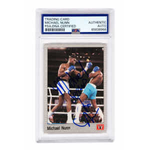 Michael 'Second To' Nunn Signed 1991 All World Boxing Trading Card #29 - (PSA Encapsulated)