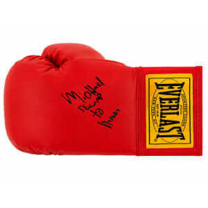 Michael Nunn Signed Everlast Red Full Size Boxing Glove w/Second To Nunn