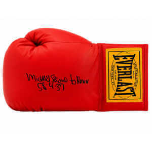 Michael 'Second To' Nunn Signed Everlast Red Full Size Boxing Glove w/58-4, 37 KOs
