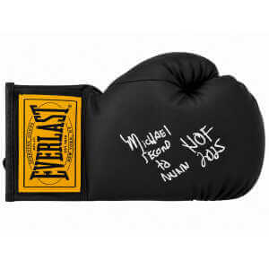 Michael Nunn 'Second To' Signed Everlast Black Full Size Boxing Glove w/HOF 2025