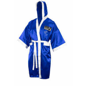 Michael Nunn Signed Title Blue With White Trim Boxing Robe