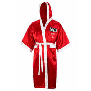 Michael Nunn Signed Title Red With White Trim Boxing Robe