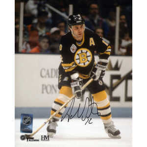 Adam Oates Signed Boston Bruins Black Jersey Action 8x10 Photo