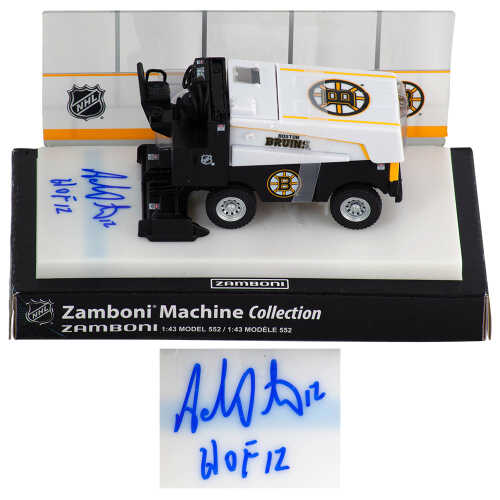 Adam Oates Signed Boston Bruins NHL Mini Zamboni w/HOF'12 - Image 2