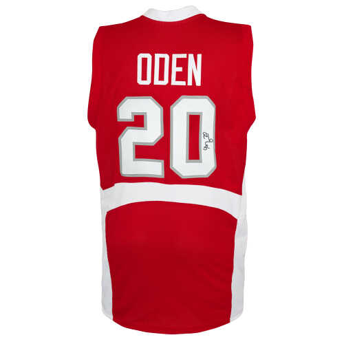 Greg Oden Signed Red Custom College Basketball Jersey