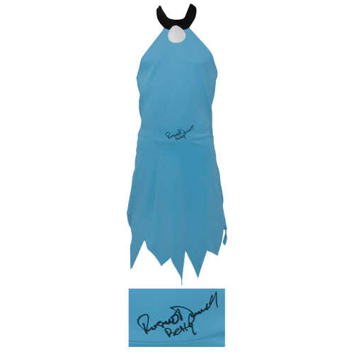 Rosie O'Donnell Signed The Fintstones Betty Rubble Blue Costume Dress w/Betty - Image 2