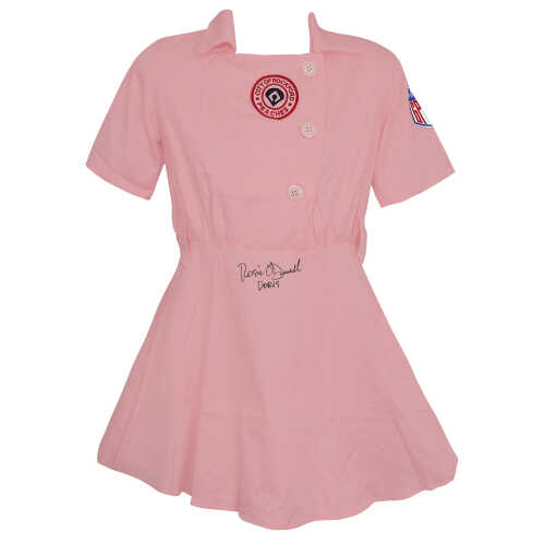 Rosie O'Donnell Signed Rockford Peaches Pink Costume Women's Baseball Jersey w/Doris