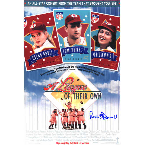 Rosie O'Donnell Signed A League Of Their Own 11x17 Movie Poster