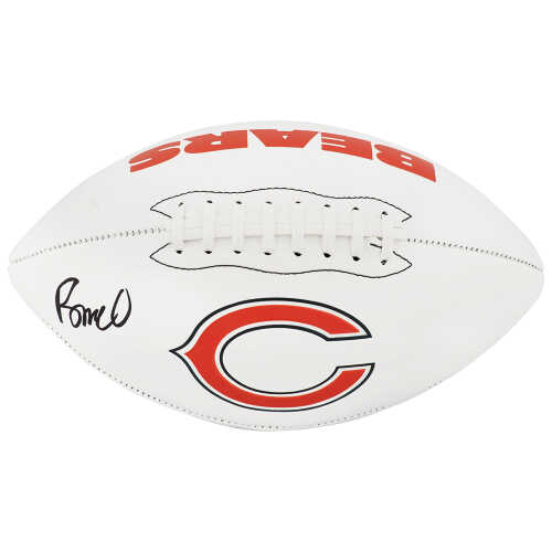 Rome Odunze Signed Chicago Bears Franklin White Logo Football - (Fanatics)