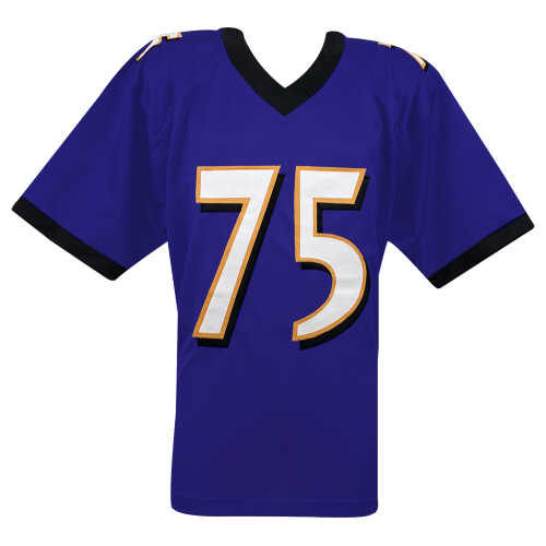 Jonathan Ogden Signed Purple Custom Football Jersey w/HOF'13 - Image 3