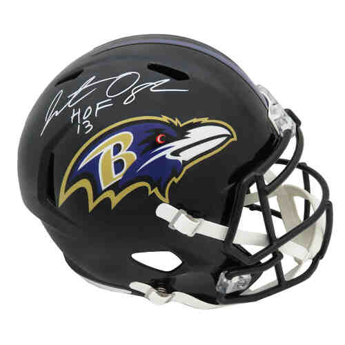 Jonathan Ogden Signed Baltimore Ravens Riddell Full Size Speed Replica Helmet w/HOF'13