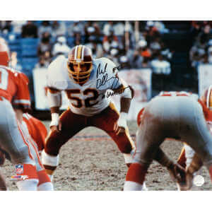 Neal Olkewicz Signed Washington Football Team White Jersey Stance 16x20 Photo w/70 Greatest