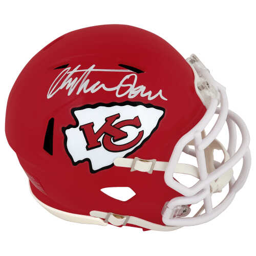 Christian Okoye Signed Kansas City Chiefs Riddell Speed Mini Helmet