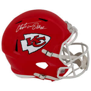 Christian Okoye Signed Kansas City Chiefs Riddell Full Size Speed Replica Helmet