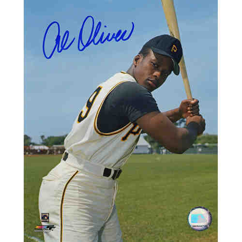 Al Oliver Signed Pittsburgh Pirates Bat Pose 8x10 Photo