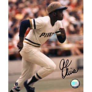 Al Oliver Signed Pittsburgh Pirates White Jersey Running Action 8x10 Photo