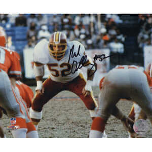 Neal Olkewicz Signed Washington Football Team White Jersey Stance 8x10 Photo