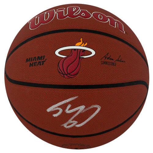 Shaquille O'Neal Signed Wilson Miami Heat Logo Full Size NBA Basketball - (Beckett)