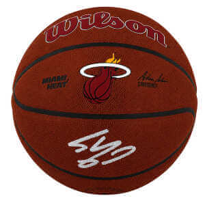 Shaquille O'Neal Signed Miami Heat Logo Wilson Alliance NBA Basketball