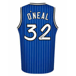 Shaquille O'Neal Signed Blue T/B Custom Basketball Jersey