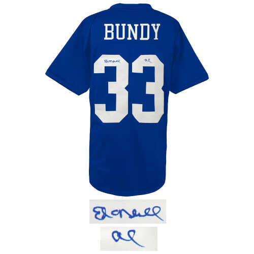Ed O'Neill Signed Al Bundy #33 Polk High School Blue Football Jersey w/Al - Image 2