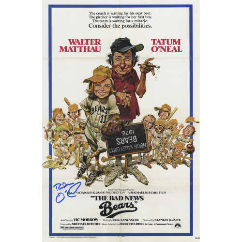 Tatum O'Neal Signed Bad News Bears 11x17 Movie Poster