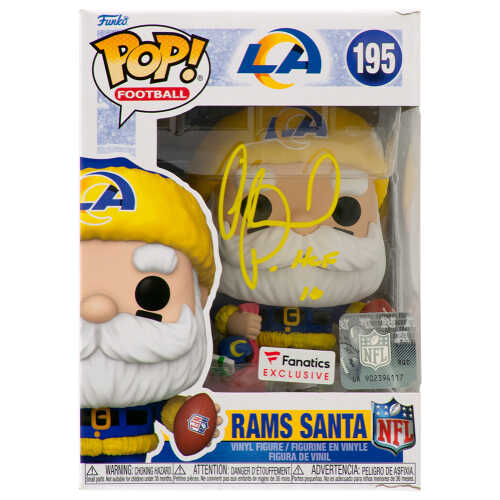 Orlando Pace Signed Los Angeles Rams Santa Funko Pop Doll #195 w/HOF'16