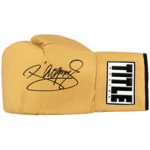 Manny Pacquiao Signed Title Gold Boxing Glove