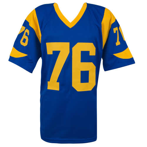 Orlando Pace Signed Blue & Yellow Throwback Custom Football Jersey w/HOF'16 - Image 2