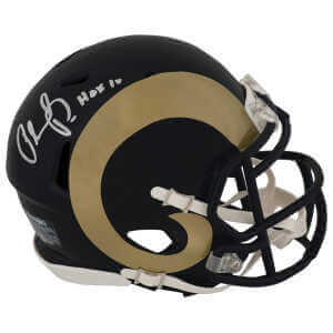 Orlando Pace Signed Rams (2000-2016 Style) Riddell Speed Mini Helmet w/HOF'16