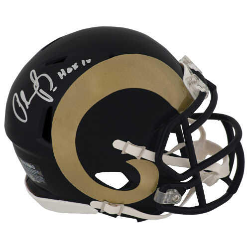 Orlando Pace Signed Rams (2000-2016 Style) Riddell Speed Mini Helmet w/HOF'16