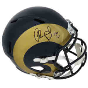 Orlando Pace Signed Rams 2000's Style Throwback Riddell Full Size Speed Replica Helmet w/HOF'16