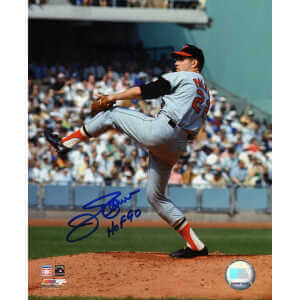 Jim Palmer Signed Baltimore Orioles Pitching Action 8x10 Photo w/HOF'90