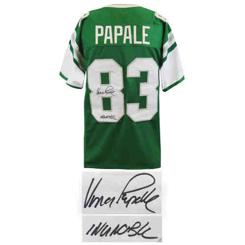 Vince Papale Signed Green T/B Custom Football Jersey w/Invincible