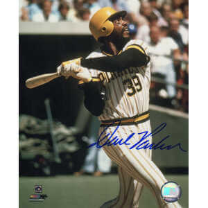 Dave Parker Signed Pittsburgh Pirates Pinstripe Jersey Swinging 8x10 Photo