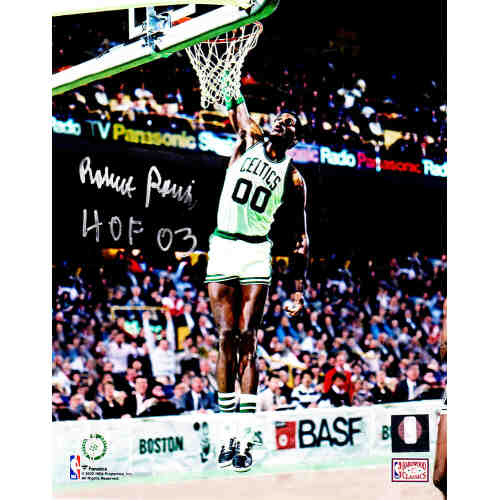 Robert Parish Signed Boston Celtics Dunk 8x10 Photo w/HOF'03