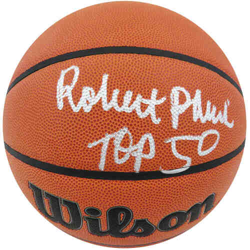 Robert Parish Signed Wilson Indoor/Outdoor NBA Basketball w/Top 50