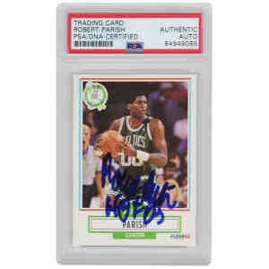 Robert Parish Signed Boston Celtics 1990-91 Fleer Basketball Card #13 w/HOF’03 – (PSA Encapsulated)