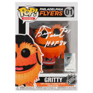 Bernie Parent Signed Philadelphia Flyers Gritty NHL Mascot Funko Pop Doll #01 w/HOF’84