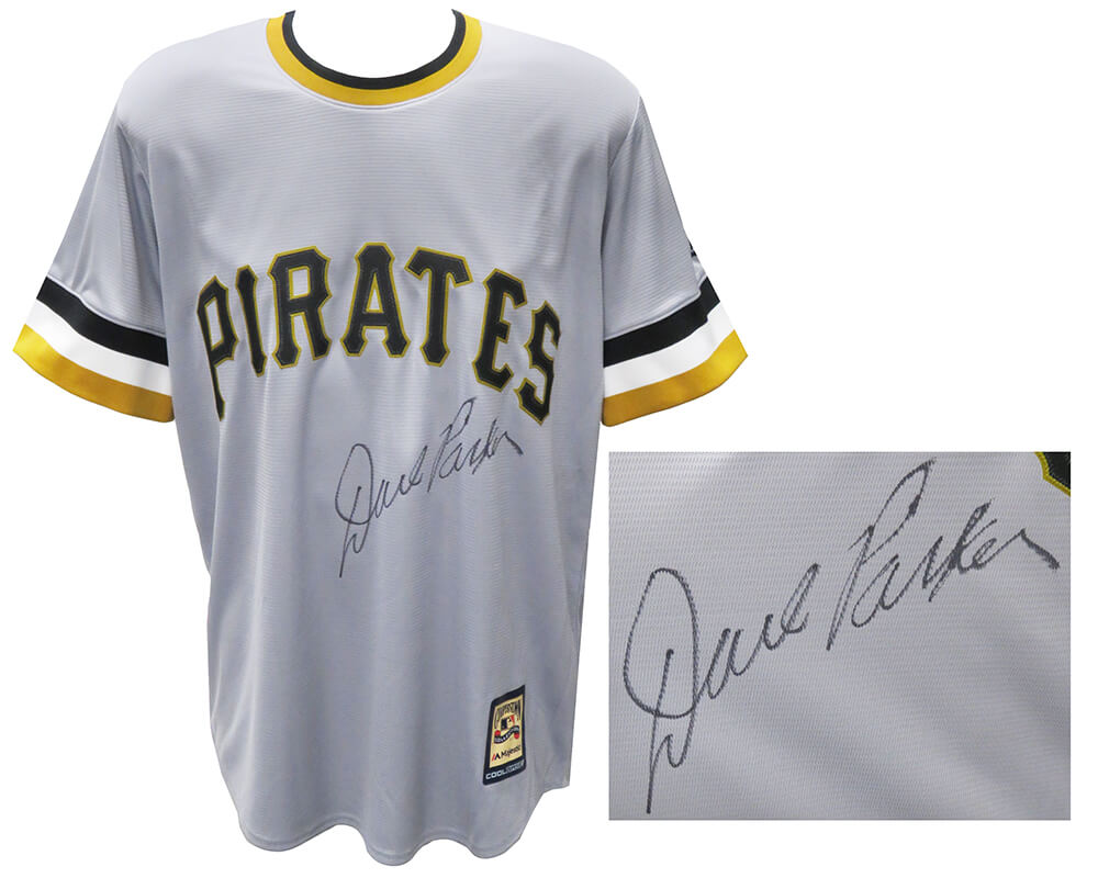 Dave Parker Signed Pittsburgh Pirates Grey Throwback Cooperstown
