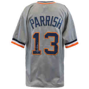 Lance Parrish Signed Gray Custom Baseball Jersey