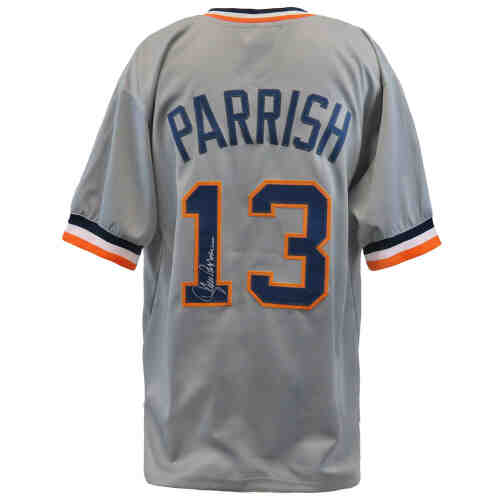 Lance Parrish Signed Gray Custom Baseball Jersey