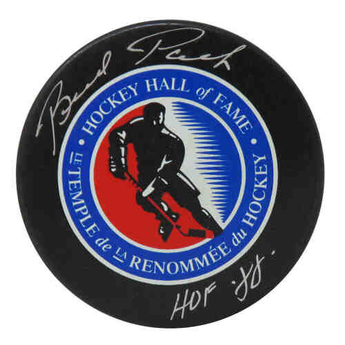 Brad Park Signed Hall of Fame Logo Hockey Puck w/HOF'88