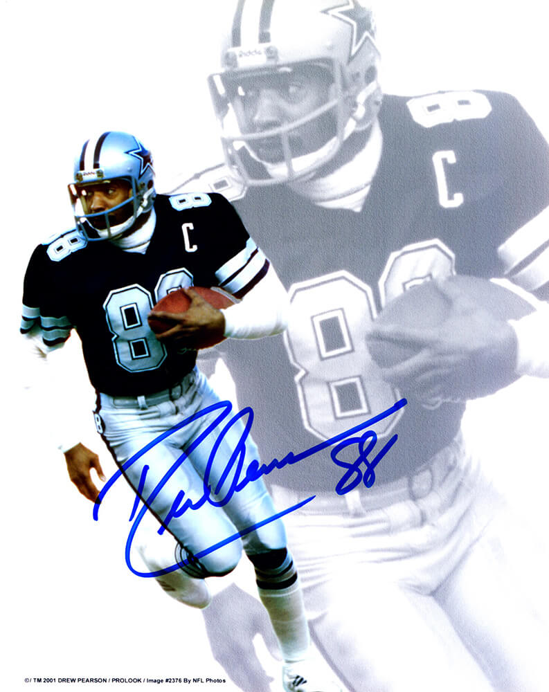 Drew Pearson Signed Dallas Cowboys Multi Image 8×10 Photo