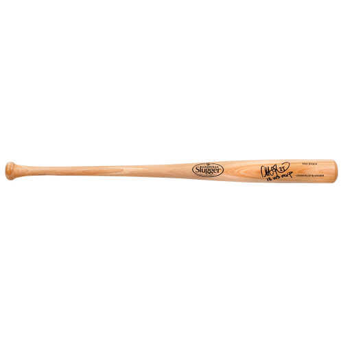 Steve Pearce Signed Louisville Slugger Pro Stock Blonde Baseball Bat w/2018 WS MVP