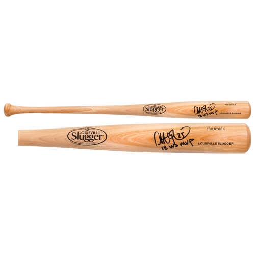 Steve Pearce Signed Louisville Slugger Pro Stock Blonde Baseball Bat w/2018 WS MVP - Image 2