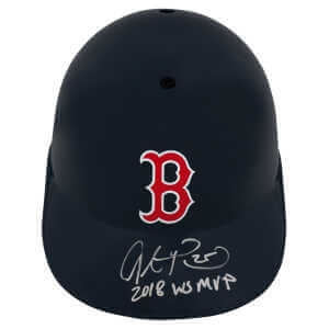 Steve Pearce Signed Boston Red Sox Souvenir Replica Baseball Batting Helmet w/2018 WS MVP